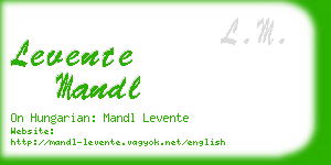 levente mandl business card